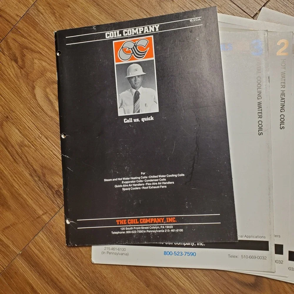 Coil Company Catalogs: Steam Heating Coils/Hot Water Heating Coils/Total Cooling